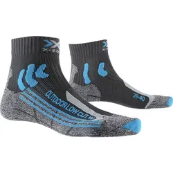 X-Socks Trek Outdoor Low Cut Socken für Damen, anthrazit/türkis - Laufsocken für Damen, speziell für Trekkingtouren entwickelt. Maximale Belüftung und Schutz vor Blasen dank innovativer Technologien und optimalem Klimamanagement.