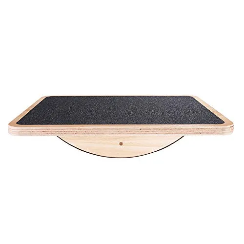 StrongTek Professionelles Wackelbrett Balance Board für Erwachsene, Gleichgewichtstrainer aus Holz mit rutschfester Beschichtung als Trainingsgerät und zur Physiotherapie