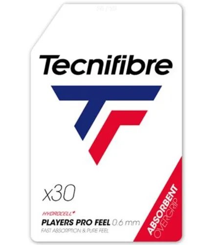 Tecnifibre Player Pro Feel Tennisovergrip 30Er Pack in weiß von Tecnifibre