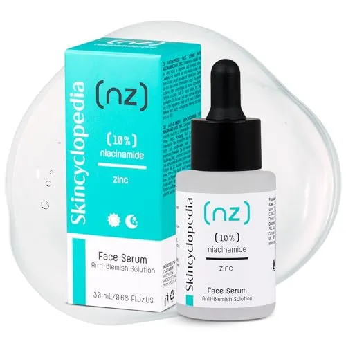 Skincyclopedia 10% Niacinamide Serum mit Zink gegen Pickel, klärendes Gesichtsserum, beseitigt Hautunreinheiten, hochwirksame Gesichtspflege, schnell einziehend, leichte Textur, 30ml