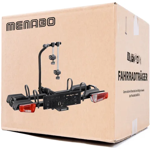 Menabo Fahrradträger Orbit 2 schwarz für 2 Fahrräder – abklappbar und abschließbar