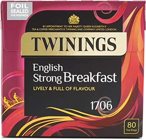 Twinings 1706 English Strong Breakfast Lively & Full of Flavour 80 Btl. 250g