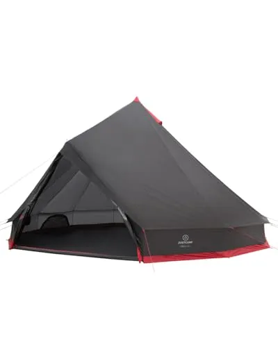 JUSTCAMP Bell 12 Tipi Zelt für Gruppen - Kuppelzelt für bis zu 12 Personen mit großer Schlafkabine, Stehhöhe und wasserdichtem PE-Boden. Ideal für Familiencamping mit optimaler Belüftung und inklusive Packtasche.
