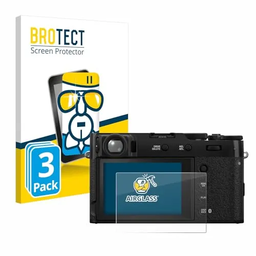 BROTECT 3 Stück Schutzglas für Fujifilm X100VI Schutzfolie Panzer Folie Glas[Extrem Kratzfest 9H, Anti-Fingerprint, Ultra-Transparent]