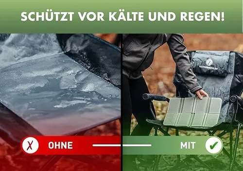 NATURBUMMLER Sitzkissen Outdoor Faltbar – 2er Set Thermo Komfort