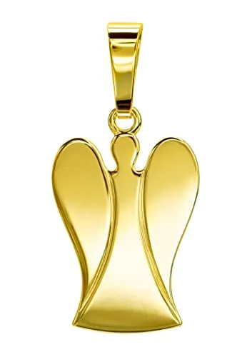 JEVELION Schutz-Engel-Anhänger vergoldeter-Anhänger für Damen, Herren und Kinder Kettenanhänger vergoldet