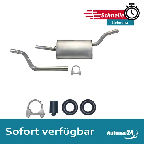 Endschalldämpfer VW POLO 86C 1.0/1.3/1.4D ab. 1985, VW Polo Coupe 1.0/1.3/1.4D