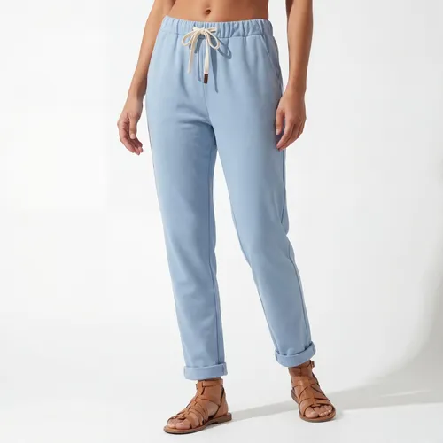 OriginalYou Damen Sweathose – Bequeme Jersey Freizeithose in Hellblau