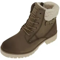 Tom Tailor Damen Stiefel mit Warmfutter und Reißverschluss - Wanderschuhe für Damen, wasserabweisend dank Tex-Material und mit flauschigem Innenfutter für warme Füße – ideal für kalte Wintertage.