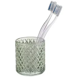 WENKO Zahnputzbecher Atessa Glas Grün Mint
