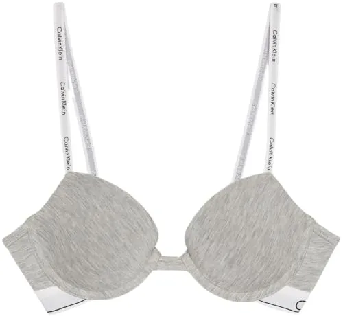 Calvin Klein Damen Demi-Cups BH Lightly Lined mit Logobund, Grau (Grey Heather), 70B
