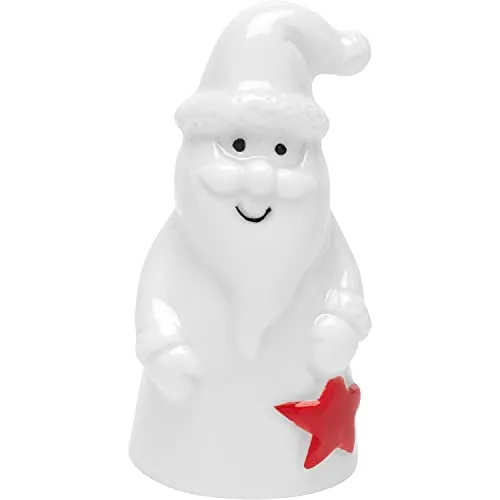 GRUSS & CO 49903 Santa, Höhe 5,5 cm Porzellanfigur, Porzellan, Weiß