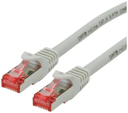 ROLINE Patchkabel Kat.6 S/FTP, 15 m - Hochgeschwindigkeits-Netzwerkkabel - Netzwerkkabel der Kategorie 6, doppelt geschirmt für optimale Signalübertragung. Ideal für Gigabit-Ethernet-Netzwerke, strapazierfähig mit Knickschutz.