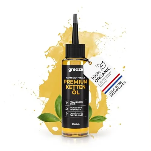 greaze Premium Kettenöl 100ml - nachhaltige Kettenpflege für dein Fahrrad - Fahrrad Kettenöl mit Langzeit-Schmierung für Schaltwerk und Kette (Premium Kettenöl)