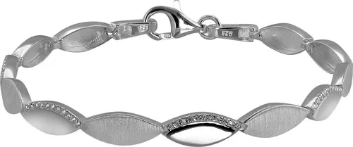 SilberDream 925 Sterling Silber Armband SDA4900WX mit Zirkonia - Elegantes 19cm Armband aus 925 Sterling Silber, verziert mit funkelnden weißen Zirkonia. Der sichere Karabinerverschluss und das moderne Design machen es zum perfekten Accessoire für jeden Anlass.