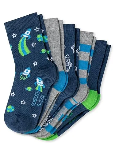 Schiesser Basicsocken 5-Pack 'Rakete' – Bunte Kindersocken von Schiesser