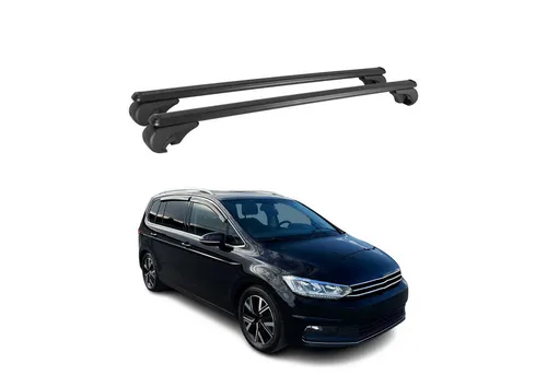 Dachträger für VW Touran 2003-2023, Alu Schwarz, ABE - Hochwertiger Aluminium-Dachträger mit aerodynamischem Design für sichere Transporte. Ideal für Fahrrad- und Skiträger, wasserdicht und leicht zu installieren. Perfekter Begleiter für alle Abenteuer!