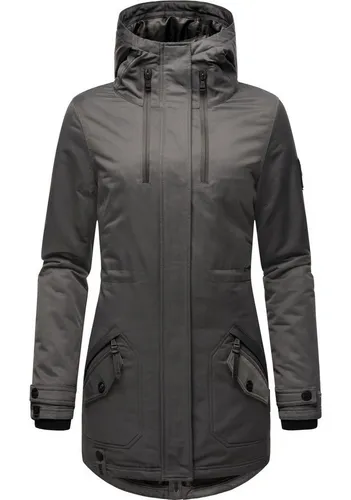 Navahoo Wintermantel Avrille II – Sportlicher Damen Kurzmantel mit Kapuze - Sportlicher Damen Winter Kurzmantel mit großer Kapuze, ideal für kalte Tage. Wasserabweisendes Obermaterial und taillierter Schnitt sorgen für optimalen Tragekomfort und eine perfekte Passform.