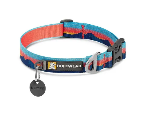 Ruffwear Crag Collar Hunde-Halsband Sunset 51-66 cm - Hochwertiges Hunde-Halsband mit verstellbarer Größe von 51-66 cm und breitem Design (25 mm). Ideal für aktive Hunde und bietet Komfort und Stabilität.