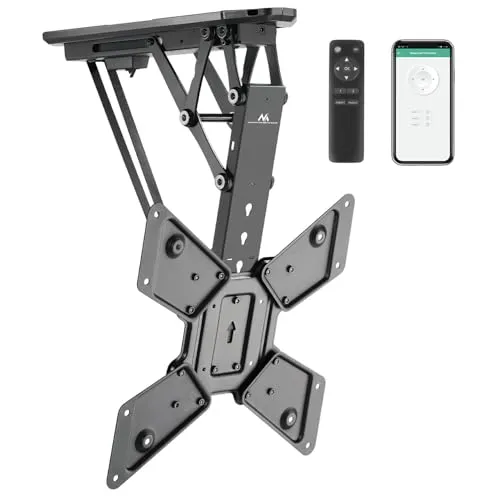 Elektrische TV-Deckenhalterung mit Fernbedienung für 23 - 55 Zoll - TV-Deckenhalterung für Bildschirme bis 30 kg, schwenkbar und mit praktischer Fernbedienung für flexibles Seherlebnis.