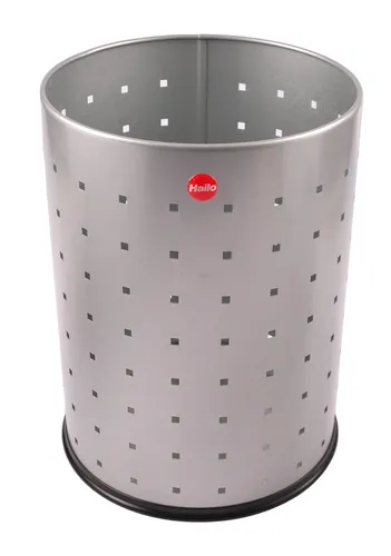 Hailo Abfalleimer 15L silber Mülleimer Papierkorb Abfallsammler Müllbehälter