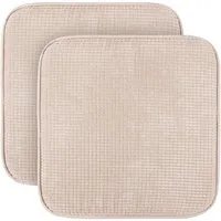 Bestlivings Stuhlkissen Struktur Creme 38 x 38 x 3 cm 2er Pack