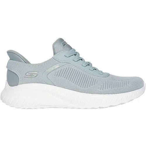 Skechers Damen Bobs Squad Chaos Current Muse Sneaker, graugrün, 36 EU - Damen-Sneaker mit veganen Slip-Ins und komfortablem Memory-Schaum für ultimativen Tragekomfort.