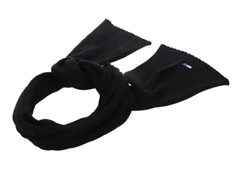 Tommy Jeans Damen Schal TJW Flag Scarf, Schwarz (Black), Onesize