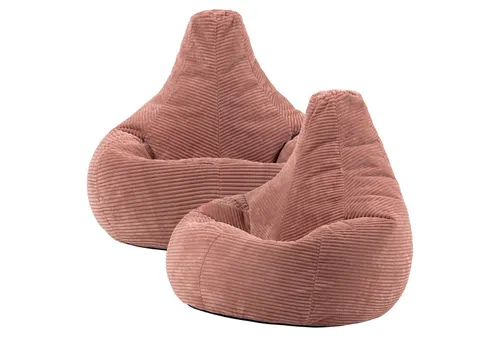 Icon Dalton Sitzsack Cord, Rosa, 2er-Pack in pink von Icon