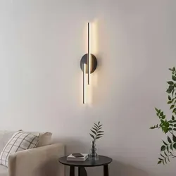 Schwarze LED-Wandleuchte Pia 80 cm – Minimalistisches Design