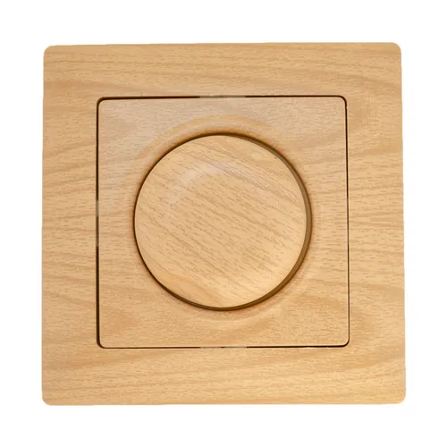 Visage Dimmer Schalter  mit Rahmen Unterputz Eichen Holz Hell Helligkeitsregler