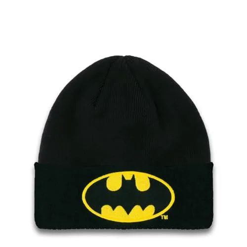 Logoshirt®️ DC Comics Batman Beanie - Strickmütze für Damen & Herren mit offiziell lizenziertem Batman Logo, aus 100% Acryl für optimalen Komfort und Wärme an kalten Tagen.