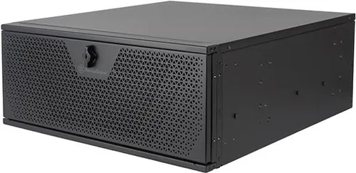 SilverStone SST-RM44-4HE Rackmount Servergehäuse - PC-Gehäuse mit verbesserter Flüssigkühlkompatibilität, ideal für leistungsstarke Systeme, unterstützt bis zu 360 mm Kühler und bietet zusätzliche Sicherheit durch Diebstahlschutz.
