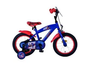 VOLARE Kinderfahrrad Sonic Prime 14 Zoll - Blau, sicher und komfortabel - Kinderfahrrad für 3,5 bis 6 Jahre mit abnehmbaren Stützrädern, sicherer Hand- und Rücktrittbremse. Leichtes Design für müheloses Fahren und ein höhenverstellbarer Sattel für jahrelangen Spaß!