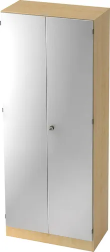 Hammerbacher Garderobenschrank V6200/3/S/SG 5OH - Büroschrank mit Drehtüren und Dreipunktverriegelung, bietet hohe Sicherheit und ist höhenjustierbar für individuelle Anpassungen.