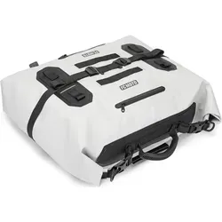 FC-Moto Ever-ST Roll-Top 32-40 L Hecktasche, weiss - Zubehör für Fenster, mit Luftablassventil und abnehmbarem Schultergurt für bequemen Transport und schnellen Zugriff.