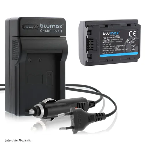 1x Akku + Lader für Sony NP-FZ100 Alpha 7C 9 A9 II 9S  A7 Ilce 6600 2400 mAh