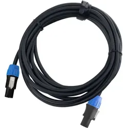 Pronomic pro-line BOXSP4-5 Lautsprecherkabel 5m - HiFi-Kabel mit 4-Pol Speakon-kompatiblen Steckern, ideal für professionelle Anwendungen, hochwertig verarbeitet und inkl. Kabelklette für optimale Ordnung.