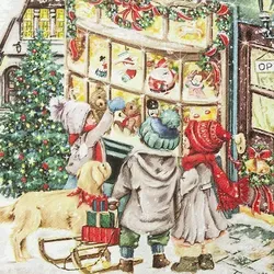 Home Fashion, Toy Shop, Lunch-Servietten aufgefaltetes Maß 33 cm x 33 cm, im Viertelfalz, 20 Stück pro Pack