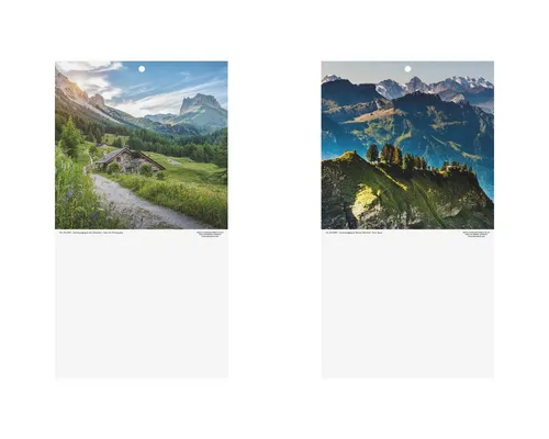 BRUNNEN Abreißkalender Kalenderrückwand 18x32cm Landschaftsmotive sortiert