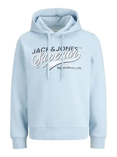 JACK & JONES Jjelogo Sweat Hood 2 Col 25/26 Noos - Hochwertiges Sweatshirt von Jack & Jones für Erwachsene, ideal für lässige Looks. Mit Kapuze und gerippten Ärmelbündchen für optimalen Tragekomfort.