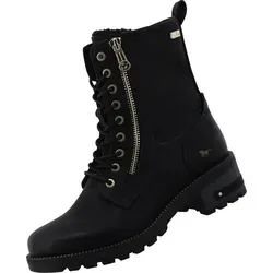 MUSTANG Damen Stiefelette black EU 37 - Wasserabweisende Kunstleder Stiefelette mit TEX-Membrane und warmem Futter, ideal für Outdoor-Aktivitäten und kalte Tage.