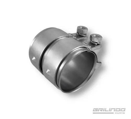 Rohrverbinder 50 x 80 mm Doppelschelle Abgasanlage Sportauspuff Klemme Verzinkt