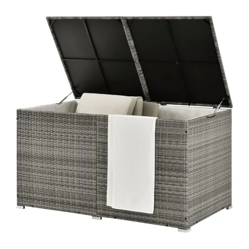 Produktbild Juskys Polyrattan Auflagenbox Ikaria 950 L