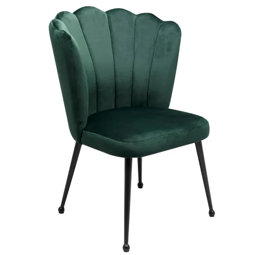 Cocktailsessel QUINN - dunkelgrün - Samt Clubsessel Loungesessel Sessel