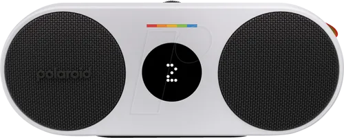 POLAROID P2 Music Player - Tragbarer Bluetooth Lautsprecher in Schwarz & Weiß - Bluetooth-Lautsprecher mit warmem Klang und 15 Stunden Wiedergabezeit, ideal für Musikliebhaber, die unterwegs sind. Inklusive Schultergurt für flexibles Tragen.