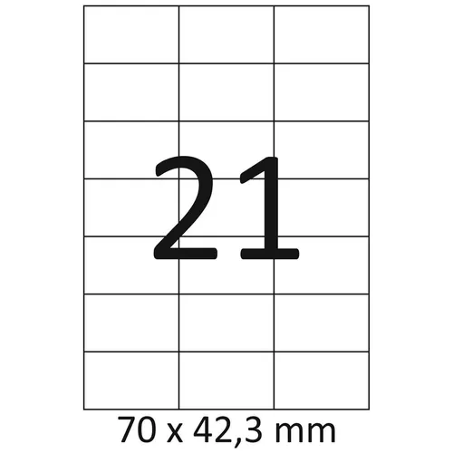 Etiketten A4 70 x 42,3 mm 100 Blatt = 2100 Stück