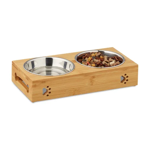 Futterbar hunde Hundenapf Set Erhöhter Futternapf rutschfest Edelstahl 300 ml