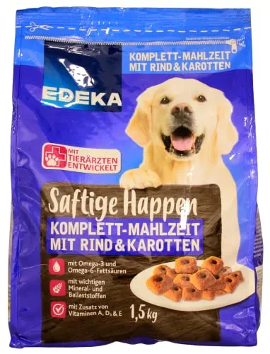 Edeka Saftige Happen mit Rind und Karotten, 5er Pack