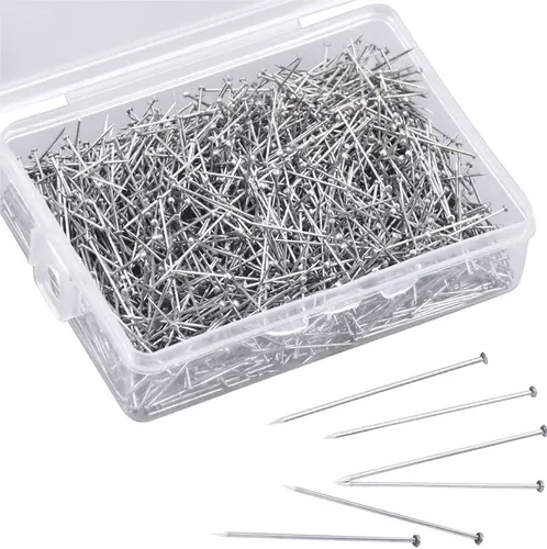 Stk. Stecknadeln 13 mm Pins in praktischer Box - Basteln Nähen 1500